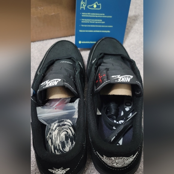 Travis Scott Air Jordan 1 Low Black Phantom Sz 12 New - Picture 3 of 9